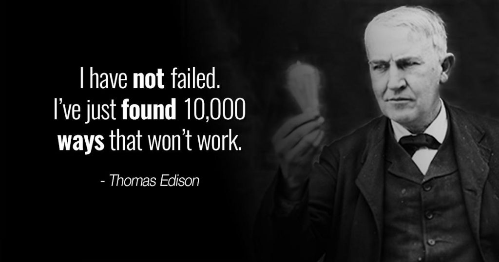 Thomas Edison fail quote